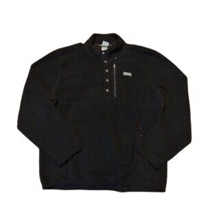 Avalanche Sweater Mens Large Black 1/4 Snap Fleece Pullover Outdoor Sherpa